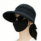 2 in 1 Detachable Zipper Wide Brim Sun Hat for Women