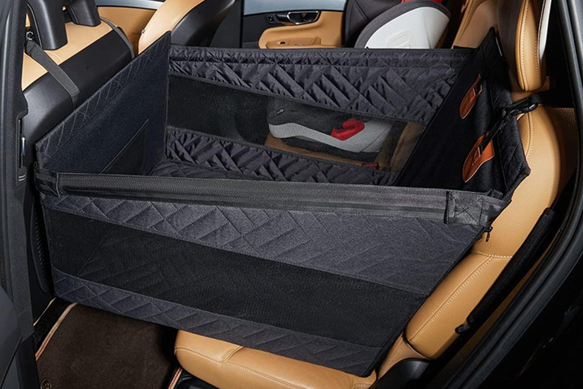 Large Dog Seat With Hard Bottom Back Seat Extender For Car
