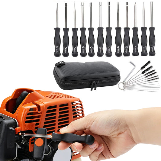 12 Piece Carburetor Adjustment Tool Kit Adjusting Carb Screwdriver Set