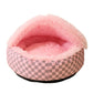 Plush Cushioned Hooded Winter Pet Bed