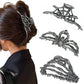 3 PCS Halloween Hair Claws Unique Bat Spider Skull Hair Clips for Women