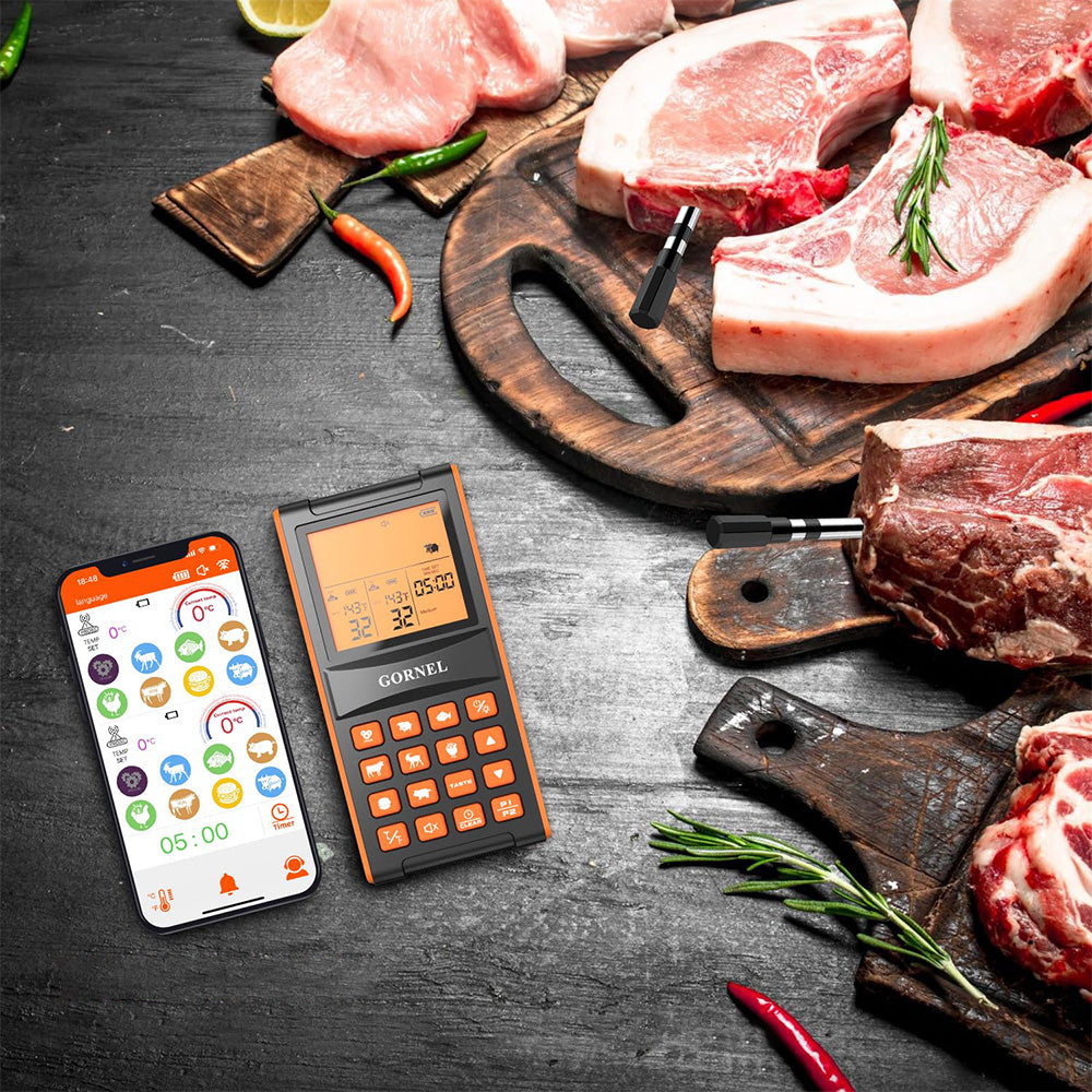 Smart Bluetooth Meat Thermometer Long Range Wireless Food Thermometer