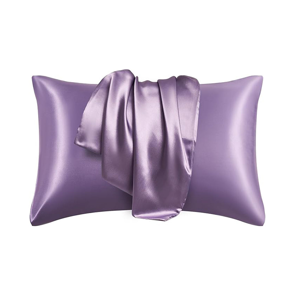 Simulated Silk Pillowcase Set With Sleeping Bonnet Hair Scrunchy