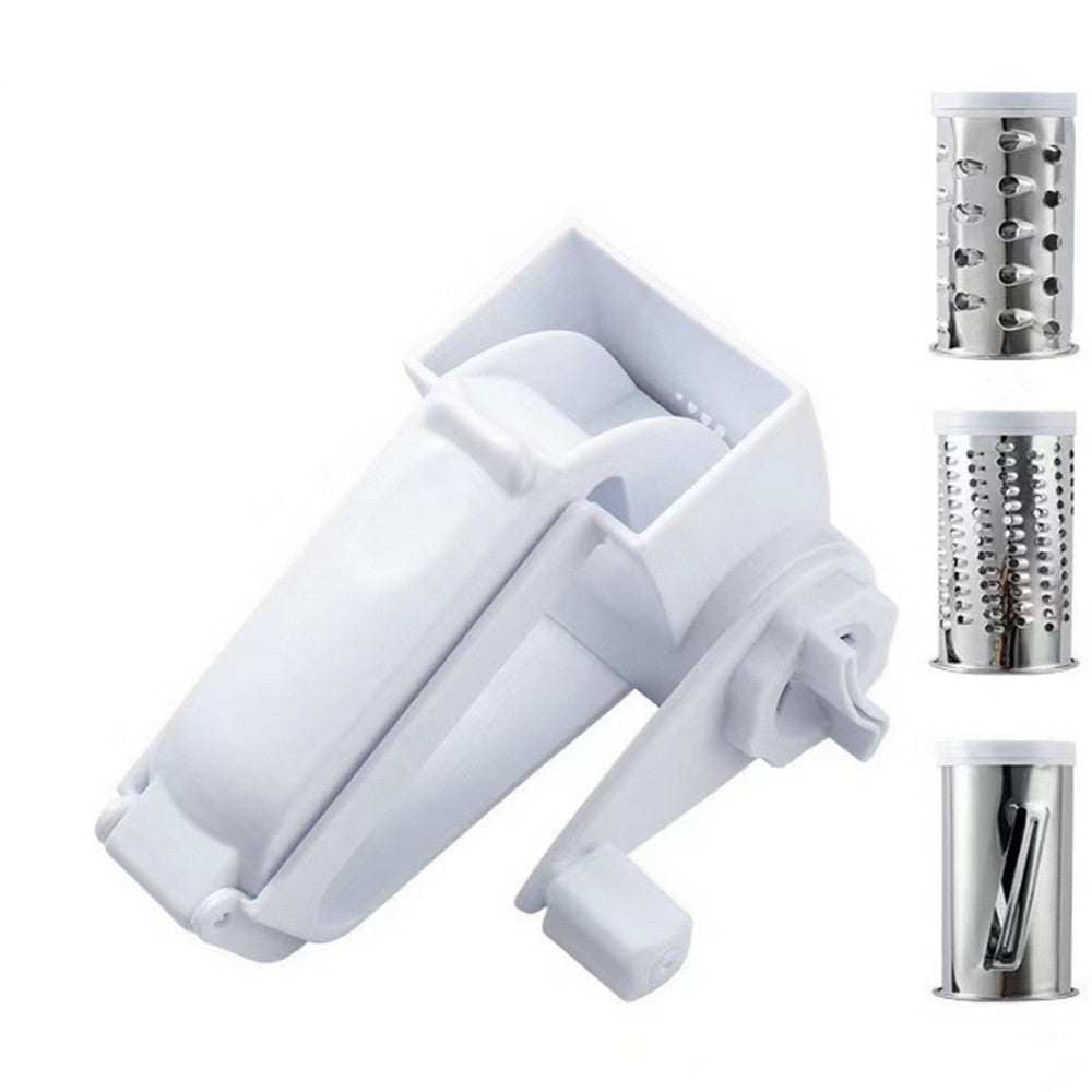 2Pcs Stainless Steel 3 in1 Rotary Handheld Cheese Cutter
