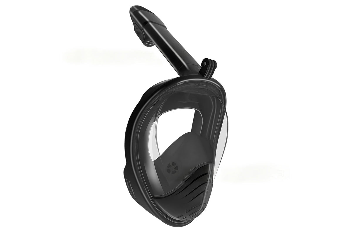 Full Face Snorkel Mask – 180 Degree Panoramic View Anti-Fog & Leak Proof-Black