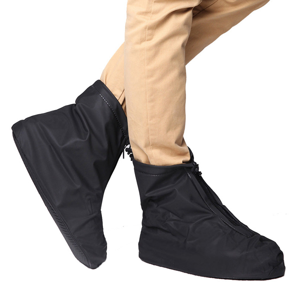 Reusable Non-Slip Water-Resistant Rain Boot Covers with Zipper for Riding Walking