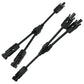 2Pcs Solar Y Connector for Cable Plug Inline Solar PV Panel