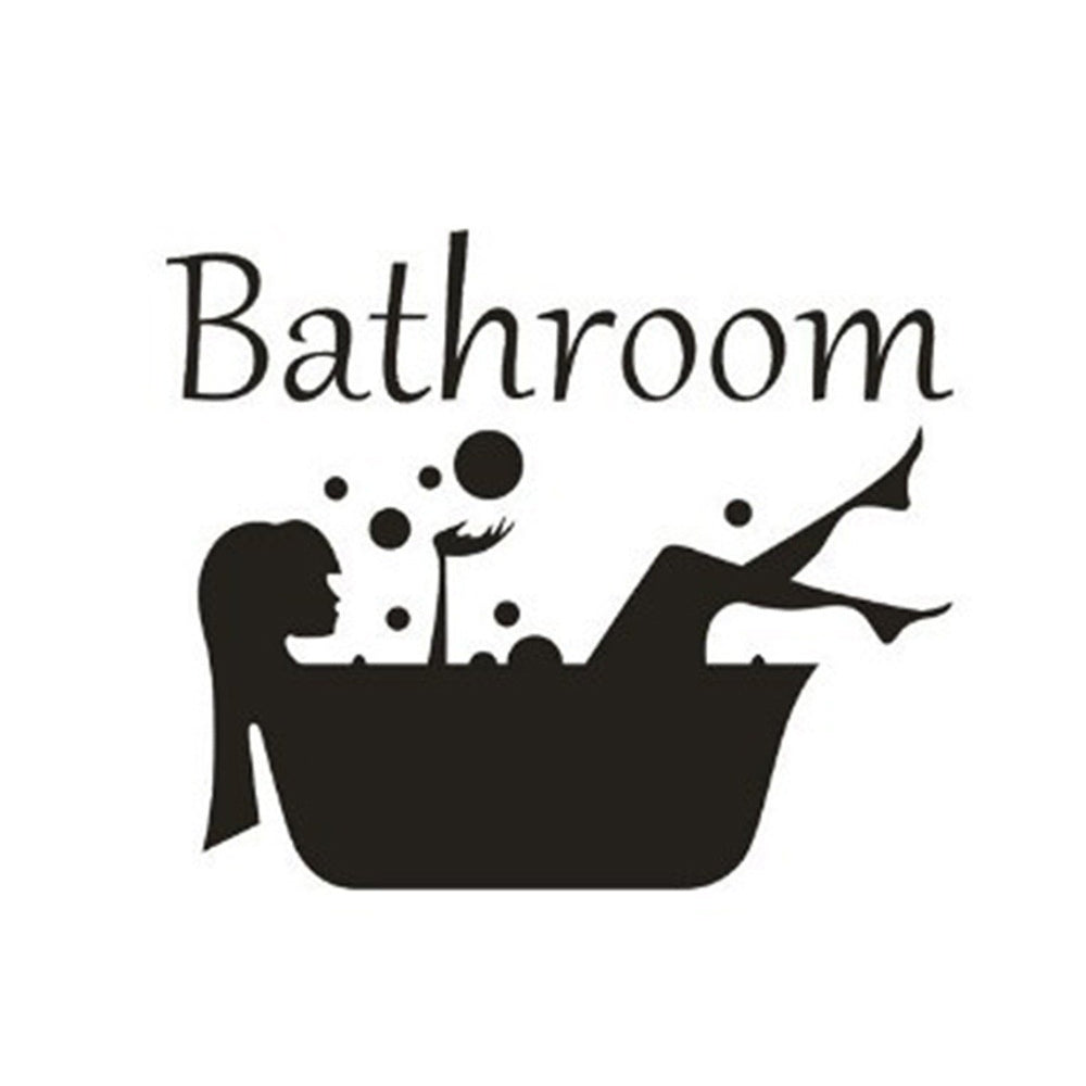 3 Pieces Bathroom Wall Decals Sticker Bathtub Pattern Wall Sticker