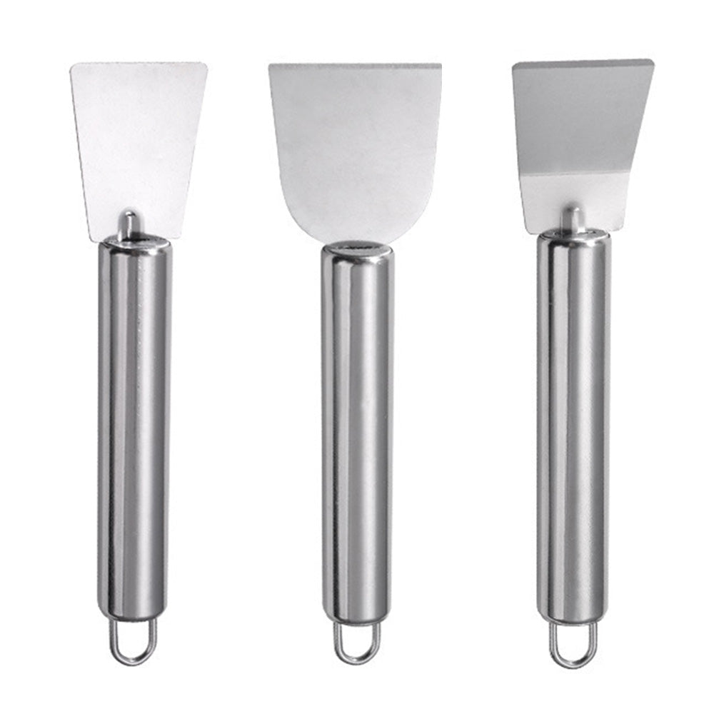 3 Piece Stainless Steel Ice Scraper Kit for Freezer Kitchen Grease Adhesive