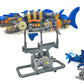 Mechanical Shark with Display Stand Sea Fish Building Block Toy for Home Decor