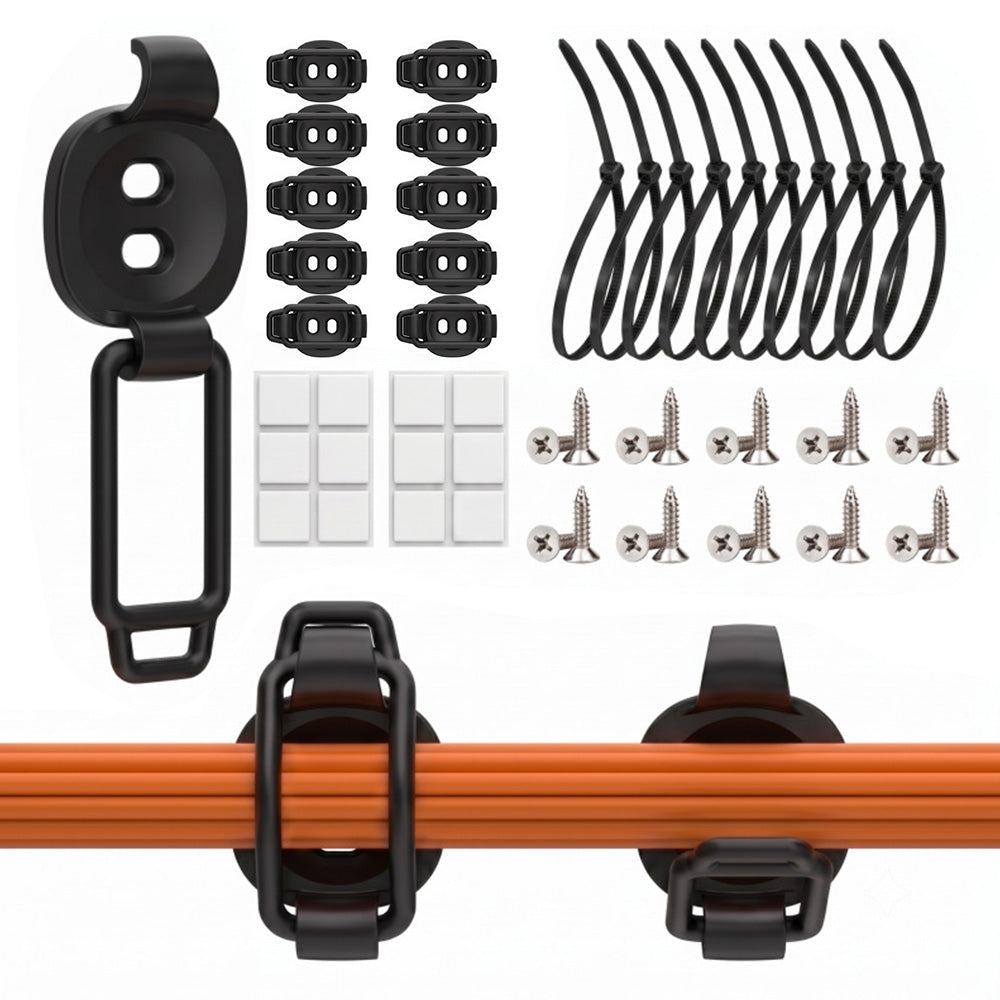 10 Pcs Cable Clips Cord Organizer 10 Pack Adhesive Screw Zip Tie Mount Holder