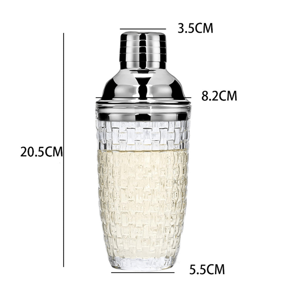 Glass Cocktail Shaker Leakproof Drinks Shaker Ice Shaker Home or Bar Use