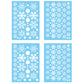 186pcs Reusable Christmas Window Snowflake Stickers Clings Decal Decorations