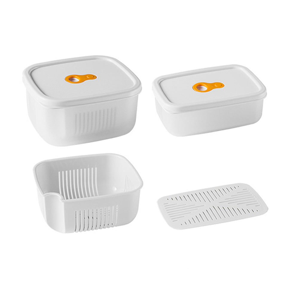 Food Storage Drain Containers with Lids and Ventilation Holes