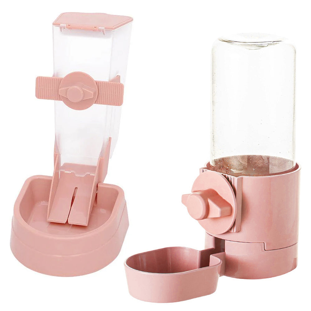 Automatic Pet Bowl Cage Hanging Feeder Pet Water Bottle