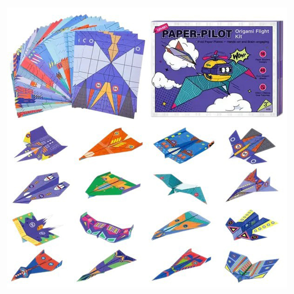 48Pcs DIY Paper Airplane Book Origami Folding Plane Kit