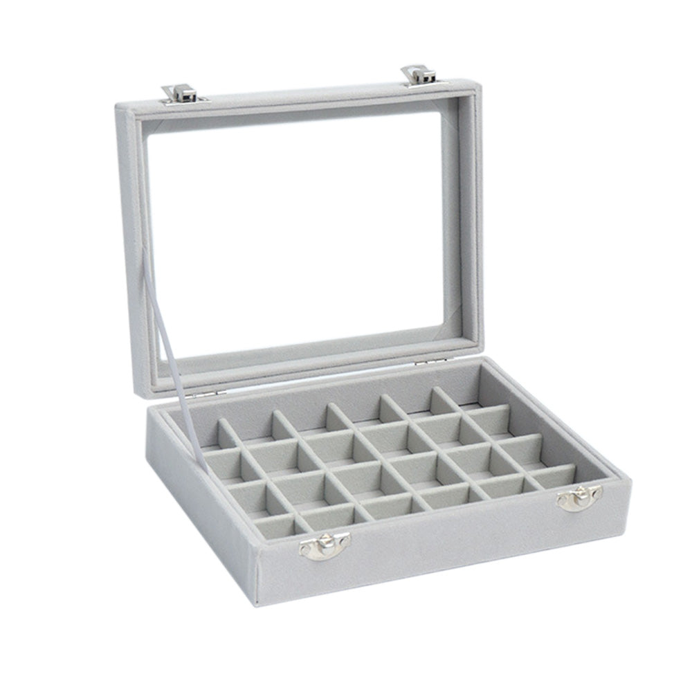 Organizer Case Box Holder Storage Jewelry Earring Ring Velvet Display Travel Portable