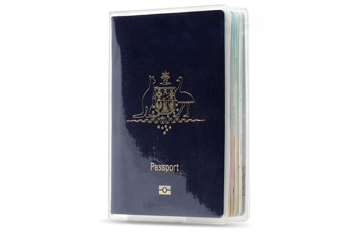 5 Pack Clear Passport Cover Protector Case with Card Slots