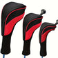 3Pcs Set Golf Club Head Cover for Woods and Driver with Interchangeable Tags 3 4 5 7 X