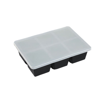 6-Grid Silicone Ice Cube Tray Large Square Ice Cube Mold
