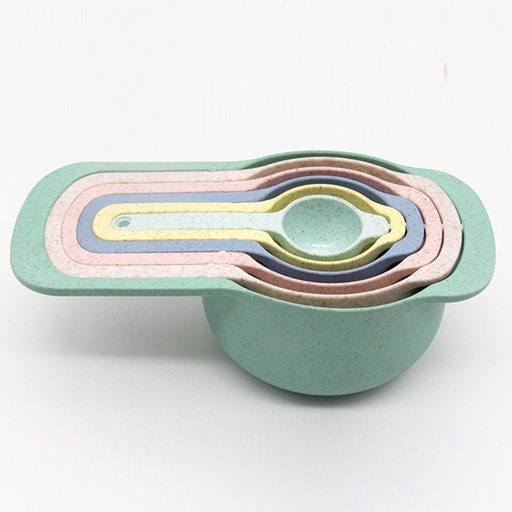 10Pcs Nested Mixing Bowls with Measuring Spoon