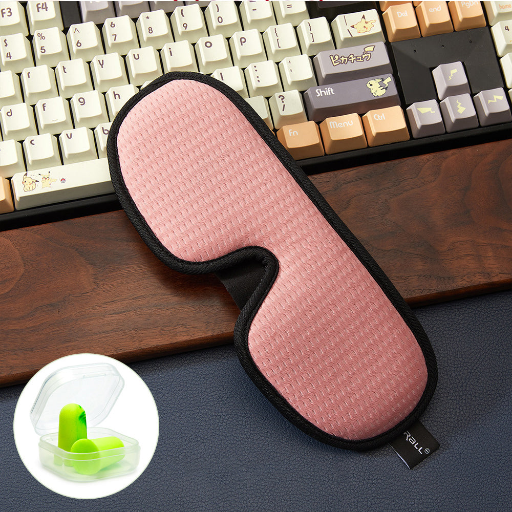 Travel Soft Memory Foam 3D Sleep Eye Mask with Earplugs