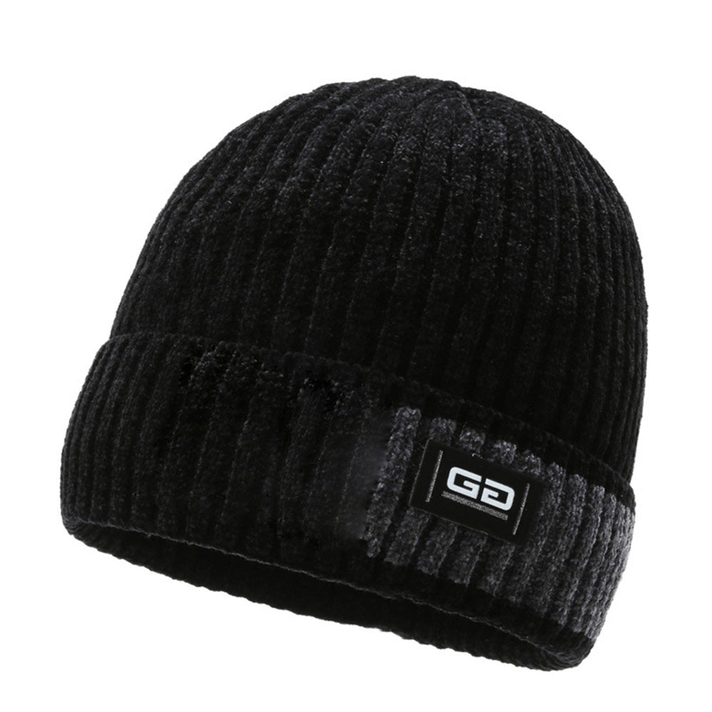 Unisex Winter Knitted Hat Thick Warm Beanie Ski Cap Skull Cap For Guys