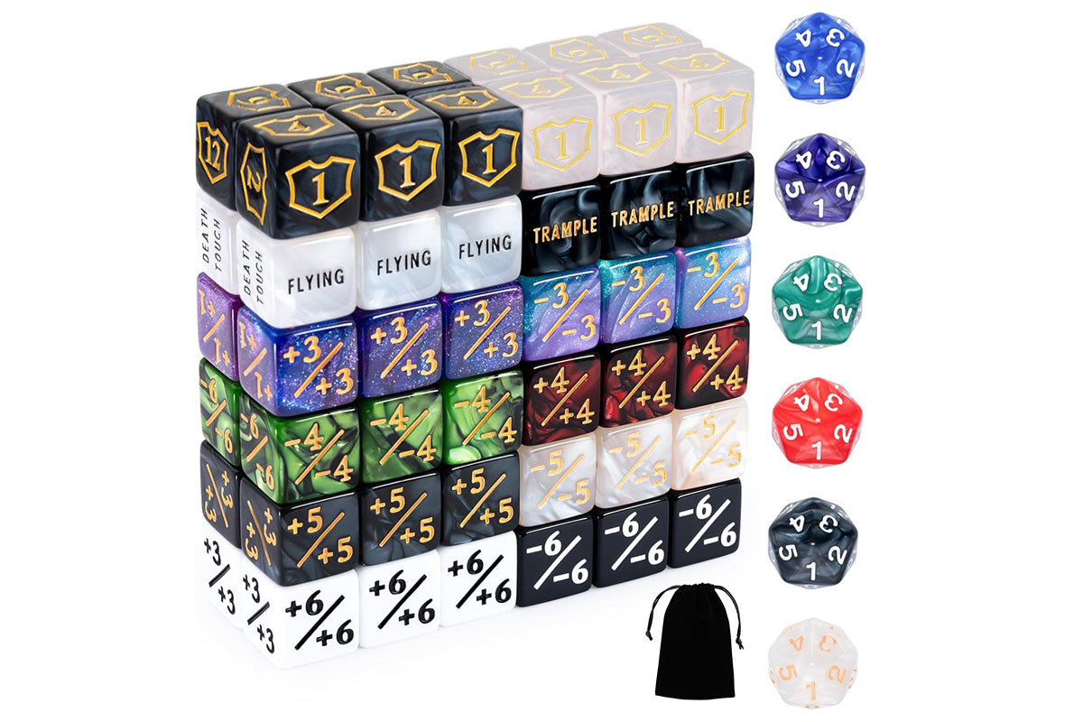 78 Pcs MTG Dice Set Card Game Accessories With Velvet Bag