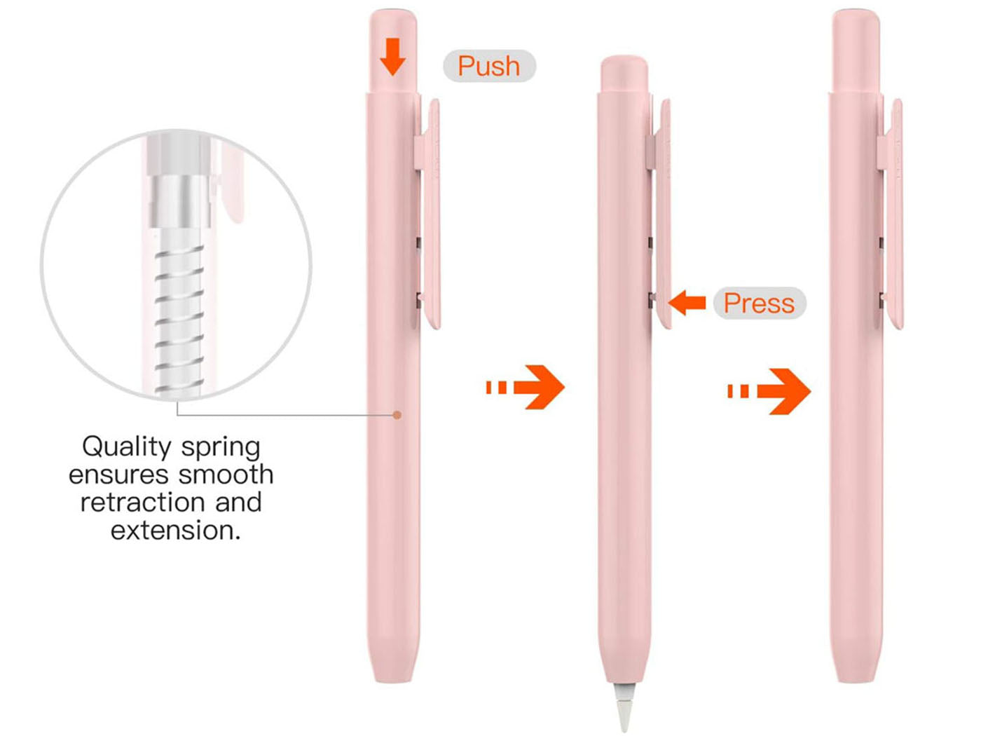 Retractable Pencil Protective Case Pencil Sleeve for Apple Pencil 2nd Generation
