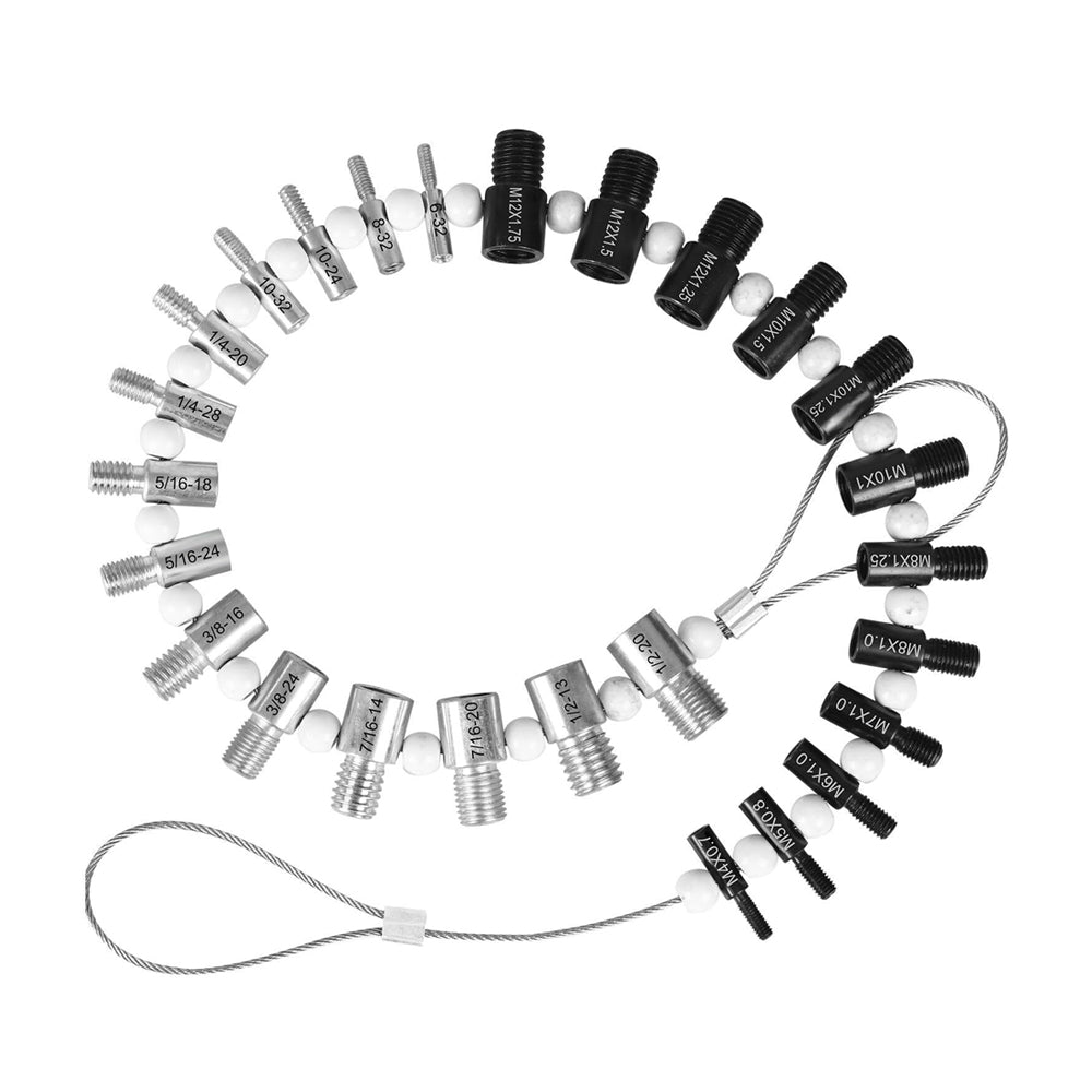 Nuts Bolts Thread Checker with 26 Male Female Gauges Include 14 Inch and 12 Metric
