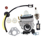 15mm Carburetor for 33cc 43cc 52cc 2-Stroke Brushcutter Whipper Snipper Chopper Trimmer Weed Eater Carb Replacement