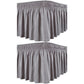 2Pcs Wrap Around Dust Ruffles Bed Skirt with Adjustable Elastic Belt