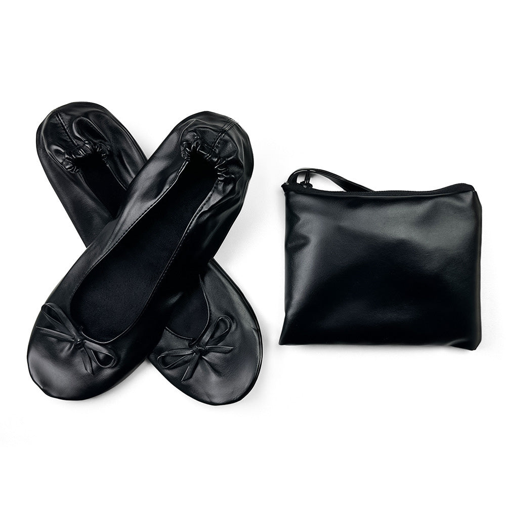 Women Foldable Indoor Ballet Flat Roll Slipper Shoes Dance Shoes Party Ball Prom