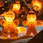 Christmas Decoration Gingerbread Men Cookies String Lights Battery Operated