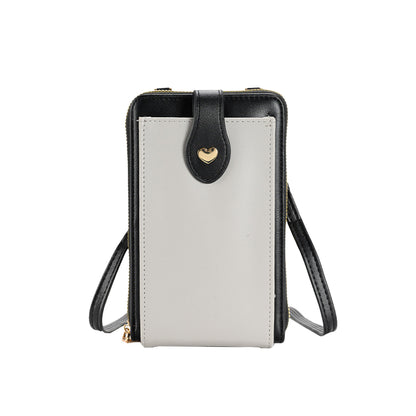 PU Leather Small Crossbody Bag Cell Phone Purse with Belt Buckle