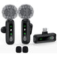Lavalier Microphone Wireless Mini Mic for Android Apple Phone Tablet PC Video Recording