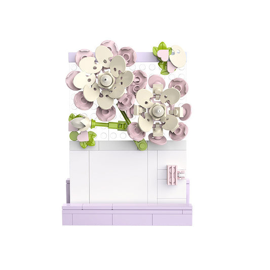 Artificial Flower Blocks Kids Building Toys Flowers Sticky Note Clip Folder
