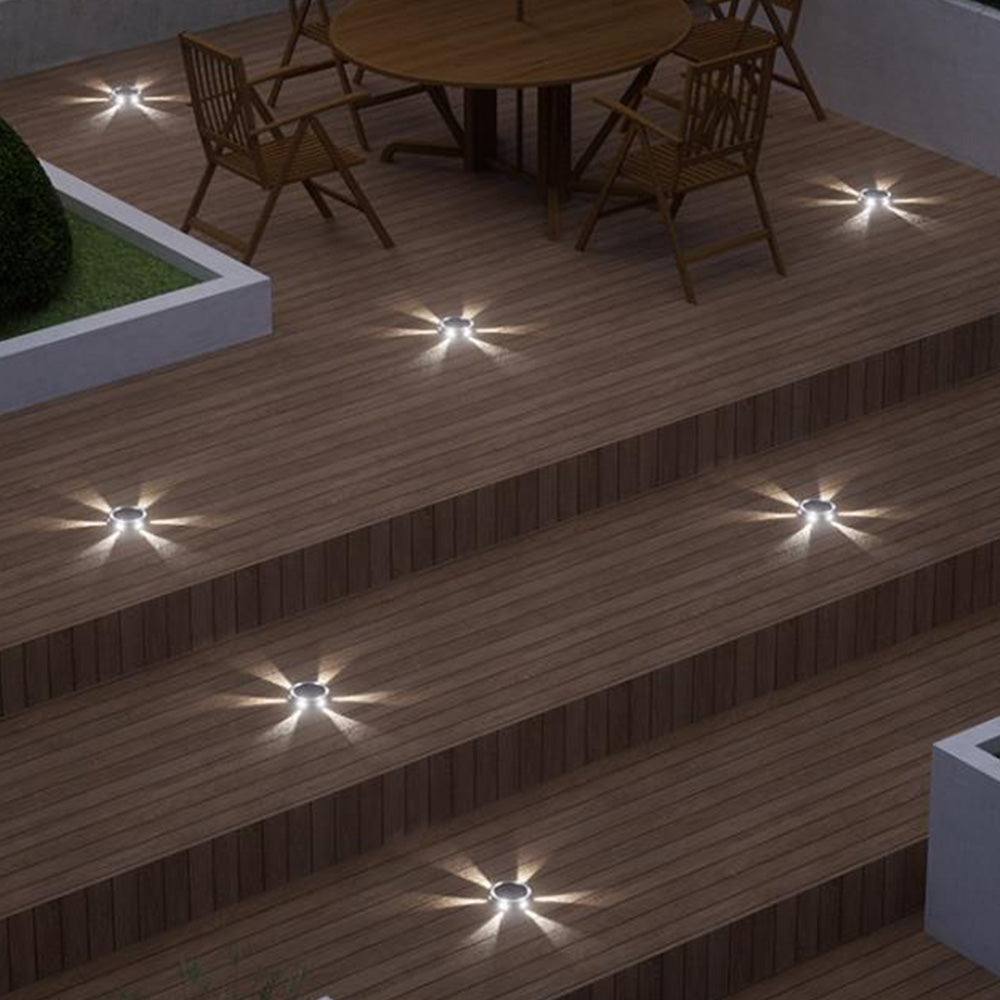 4Pcs Solar Ground Lights Bright In-Ground Outdoor Landscape Lighting Pathway Lawn Patio Yard Deck