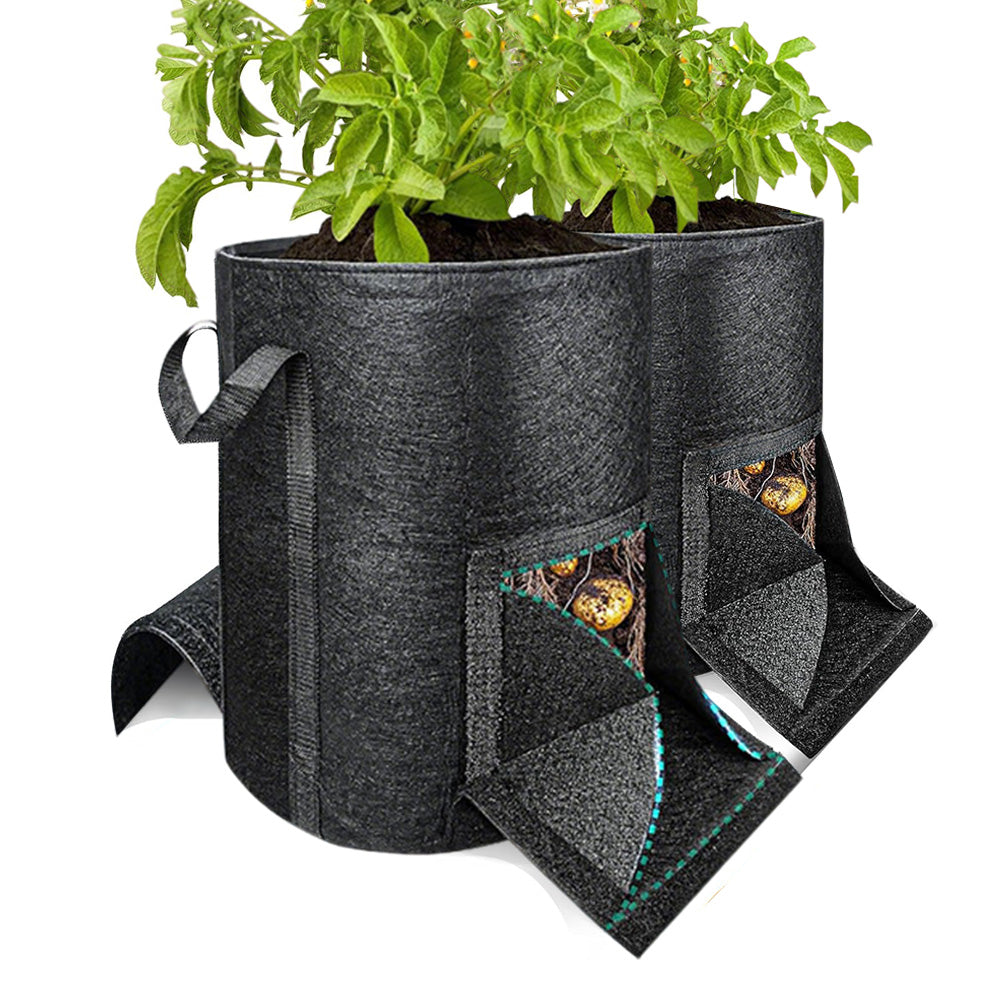 2X15 Gallon Potato Grow Bags Fabric Planter Pot with Handle