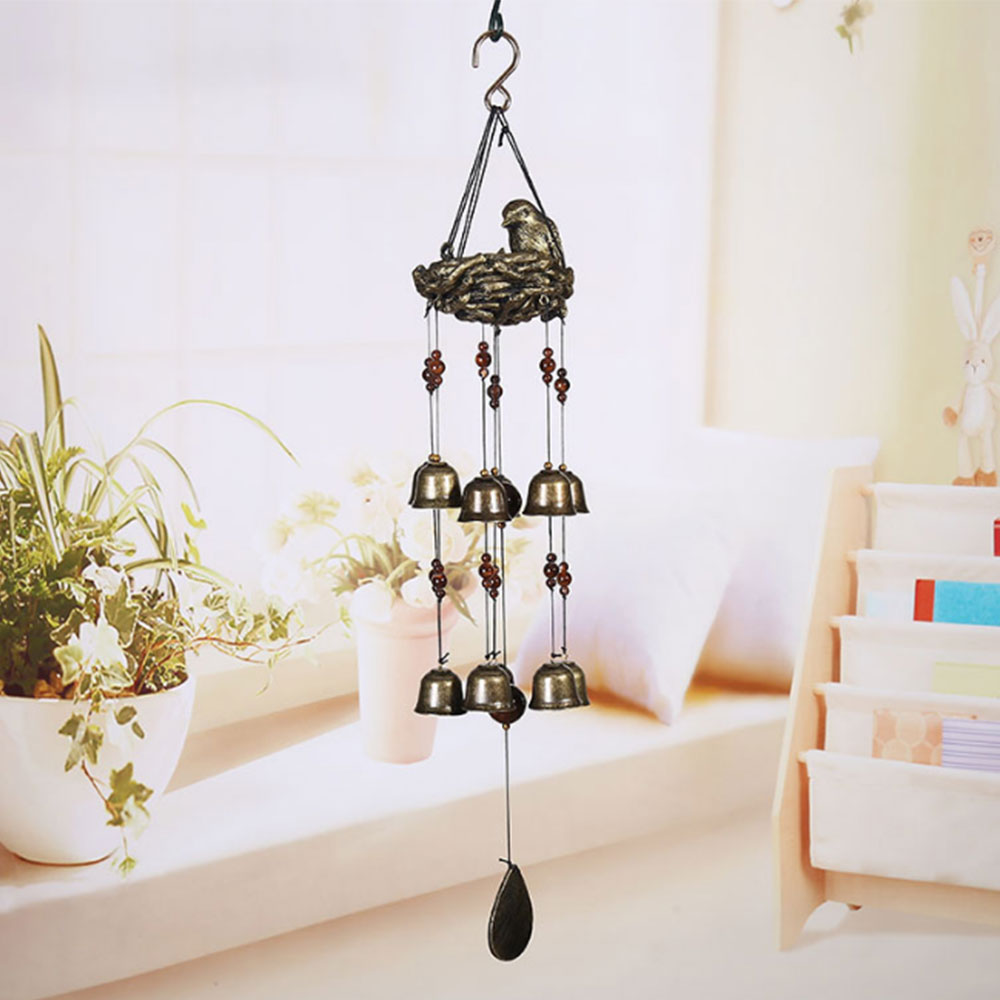 Bird Nest Wind Chime Hanging Wind Chime For Outdoor Garden Home Decor