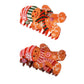 Christmas Hair Claw Clips with Santa Gingerbread Man Design