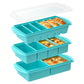 3 Pack Silicone Freezer Trays with Lids for Soup Sauce Meal Prep Storage