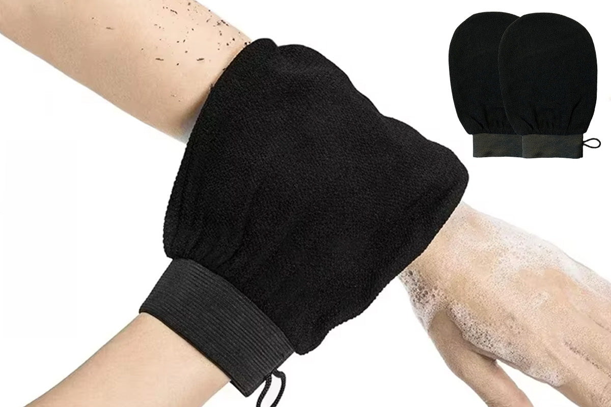 2Pcs 100% Viscose Exfoliating Gloves Moroccan Body Scrub Bath Wash Mitts