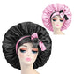 Adjustable Double Layer Women's Satin Sleeping Wrap Hair Bonnet