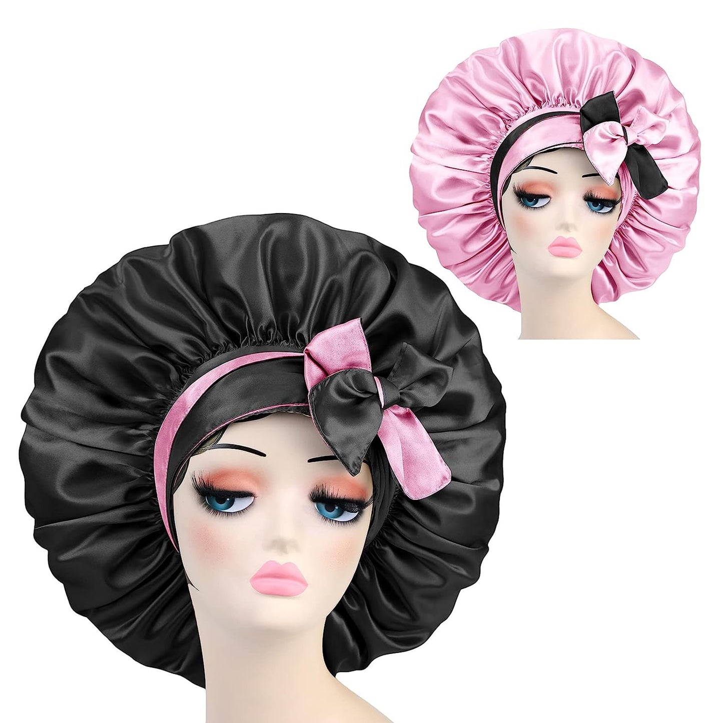 Adjustable Double Layer Women's Satin Sleeping Wrap Hair Bonnet