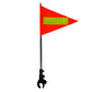 Bike Flag with Pole Reflective Strip Adjustable Stainless Steel Bicycle Handlebar Flag for Cycling