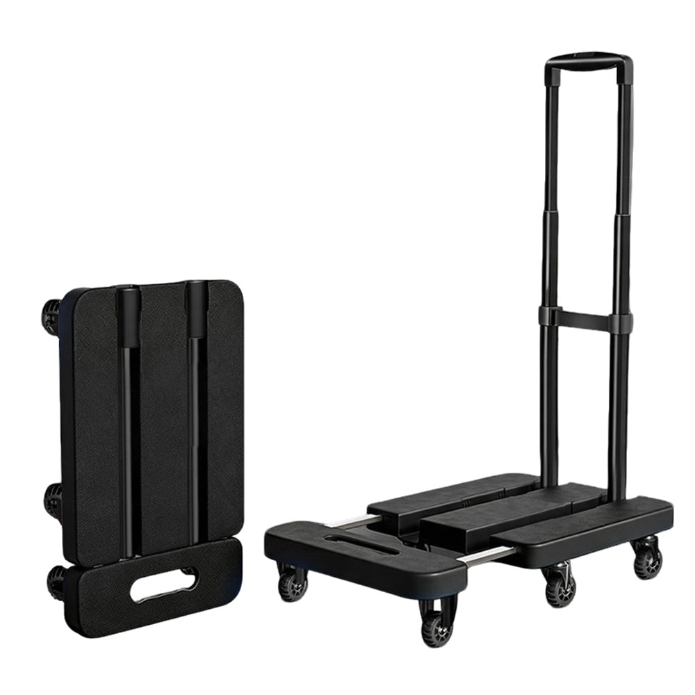 Telescopic Folding Hand Truck with Elastic Rope Portable Utility Cart for Luggage Parcels