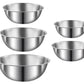 5Pcs Stainless Steel Mixing Bowls Set for Kitchen Baking and Meal Prep