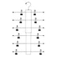 Space Saving Hanging Pants Organizer with 12 Clips and 360 Degrees Swivel Hook