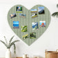 75x74cm Heart Shaped Felt Photo Message Display Board with Adhesive Dots